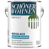 SCHÖNER WOHNEN-Farbe Protect Weißlack  (Weiß, Hochglänzend, 2,5 l, Lösemittelbasiert)