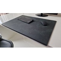 Profi Mats Schreibtischunterlage PM Schreibtischunterlage mit Kantenschutz Nubuko Leder in 7 Farben grau 60 cm