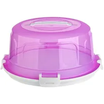 ENGELLAND Kuchentransportbox Ø 36,50 cm x H 17,50 cm 1-tlg. Rosa/Weiß