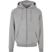 URBAN CLASSICS Zip Cotton Big Sweatshirt Gray 5XL