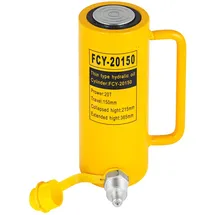 Vevor Hydraulikzylinder Heber, 20 Tonne Solide Ram Hydraulikzylinder, 15 cm Hub Einfach Wirkende Hydraulikzylinder, mit Schnellkupplung Tragbare Hydraulische Solide Jack Hydraulischen Hebezylindern