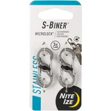 NITE IZE Karabiner MicroLock S-Biner 2 Silber