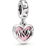 Pandora Mum Inschrift Herz Silber 798887C01