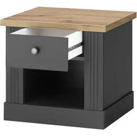 OTTO home Schlafzimmer-Set OTTO HOME "Westminster", grau, B/H: 180cm x 200cm, Schlafzimmermöbel-Sets, beinhaltet 1 Bett, Kleiderschrank 3-türig und 2 Nachtkommoden