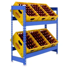 simonclick Simonbottle Getränkekistenregal 100 x 30 x 100 cm Blau