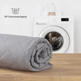 Blumtal Gewichtsdecke Grau, Textil, Füllung: Glasperlen, Rechteckig, 135x200 cm, Reach, Schlaftextilien, Bettdecken