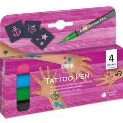 KREUL Hobby Line Tattoo Pen 4er Set Anker+Sterne