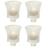 Spetebo Teelichthalter für Kerzenständer - 4er Pack - In Punkt Struktur