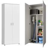 home collective Mehrzweckschrank 75 x 35 x 184 cm Weiß