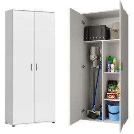 home collective Mehrzweckschrank 75 x 35 x 184 cm Weiß