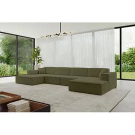 altdecor Wohnlandschaft IREA-U2-v4 - 386x165x77 cm Grün