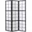 Homestyle4u Paravent Raumteiler 3 teilig Holz Schwarz 132x175 cm
