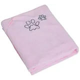 Winthome Hundehandtuch, hundehandtuch extra saugfähig, microfaser handtücher für Hunde Katzen, Großer Hunde Bademantel Schnelltrocknend Warm (77x97cm, Rosa)