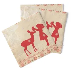 Sovie HORECA Serviette Sarah aus Tissue 33 x 33 cm, 100 Stück - Weihnachten