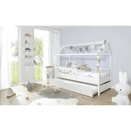 Livetastic Hausbett Traumhaus 90 x 200 cm Kiefer massiv weiß