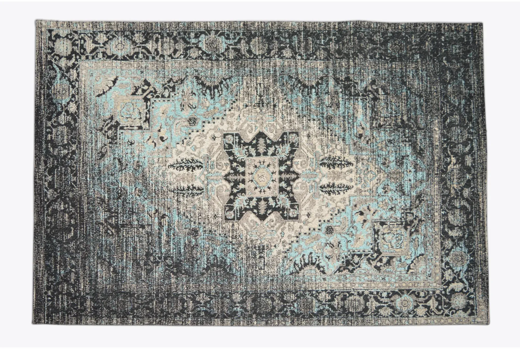 die Faktorei »Passion« Vintage Teppich türkis  – erhältlich in 2 Größen