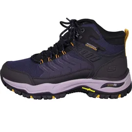 SKECHERS Arch Fit Dawson-Raveno Trekking Shoes, Marineblaues Ledernetz, 47.5 - 47.5