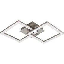 EGLO Huerta 1 LED quadratisch Nickel-matt 52,5 x 31 x 6,5 cm
