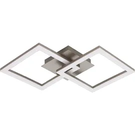 EGLO Huerta 1 LED quadratisch Nickel-matt 52,5 x 31 x 6,5 cm