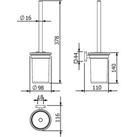 Kludi WC-Bürstengarnitur Vela S Gold (25974N0)
