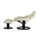 Stressless Relaxsessel Reno Leder 79 x 108 x 75 cm Creme mit Hocker