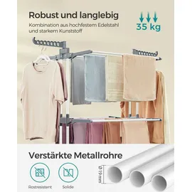 Songmics Wäscheständer 1,73 m weiß