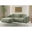 Eckcouch L form Wohnzimmer Couch SIENA stoff Poso Hellgrün Links