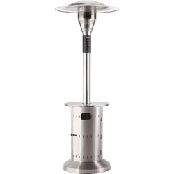 Terrassenstrahler ENDERS "Commercial", silber (edelstahlfarben), H:230cm Ø:88cm, Heizstrahler, 4-14 kW, ØxH: 88x230 cm