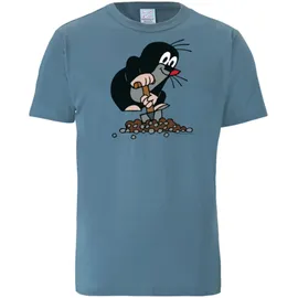 LOGOSHIRT T-Shirt "Der kleine Maulwurf", Jungen, Gr. S, blau, 100% Baumwolle, bedruckt, normal, Rundhals, Shirts T-Shirt, mit lizenziertem Originaldesign