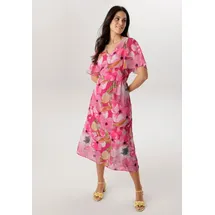 Aniston SELECTED Midikleid Damen Bunt/Florale Pink 36