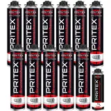 Brunnenschaum Set 11 x 750 ml inkl. Pistolenreiniger Bauschaum Montageschaum