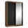 beautysofa Schwebetürenschrank HELA 120 x 204,5 x 60 cm Schwarz