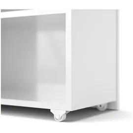 VCM ebuy24 Kopfende Nada Weiß 145 x 26 x 80 cm Mit 4 Ablagen Weiss Hochglanz.