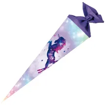 NESTLER Schultüte Galaxy Unicorn rund mit Filzverschluss 70cm