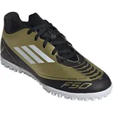 Adidas F50 Club Messi Football Boots Turf Fußballschuhe, Gold/Footwear White/Carbon Black, 38 2/3 EU