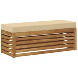 vidaXL Hocker Bank 115 x 43 x 37 cm Beige