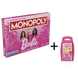 Hasbro Monopoly - Barbie Brettspiel + Top Trumps Barbie Kartenspiel