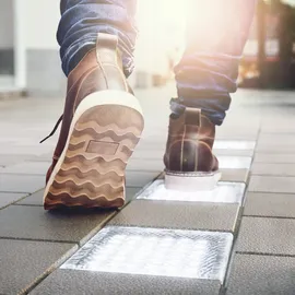 ledscom.de Pflasterstein Set IP67 15 x 15 x 4 cm kaltweiß 5 St.