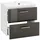 WELLTIME Waschbeckenunterschrank WELLTIME "Venedig", weiß (weiß, grau, grau), B:60cm H:54cm T:39cm, Schränke, Waschbeckenunterschrank, Badmöbel, Waschtisch inkl. Waschbecken, Breite 60 cm