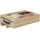 Relaxdays Nachttisch klemmbar 37 x 14 x 26,5 cm Bambus natur bronze