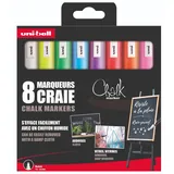 Uni-Ball 186212 - Fenster- & Kreidemarker Chalk PWE-5M, Kreidestifte 1,8 - 2,5 mm Rundspitze