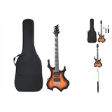 vidaXL E-Gitarre für Anfänger mit Tasche Braun und Schwarz 4/4 39"