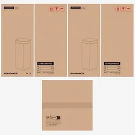 Songmics Mülleimer 50,0 l schwarz