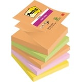 Post-it Post-it® Z-Notes Boost Haftnotizen extrastark farbsortiert 5 Blöcke