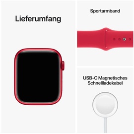 Apple Watch Series 8 GPS 45 mm Aluminiumgehäuse (product)red, Sportarmband (product)red