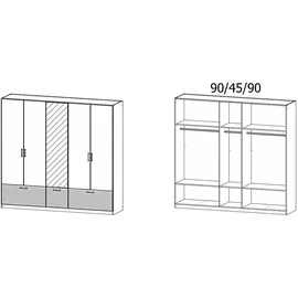 Rauch Drehtürenschrank Bari 225 x 210 x 54 cm Weiß