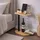 Relaxdays Beistelltisch höhenverstellbar, HxBxT 45-82x40x22 cm, Bambus, Metall, Ablagetisch, Wohnzimmer, Natur/schwarz