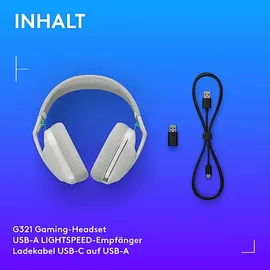 Logitech G321 LIGHTSPEED, Over-ear Gaming-Headset Bluetooth White