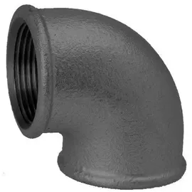 Schmidt, Hermann Hermann Schmidt Temperguss Winkel DN 15, 1/2" 90°, Innengewinde, schwarz
