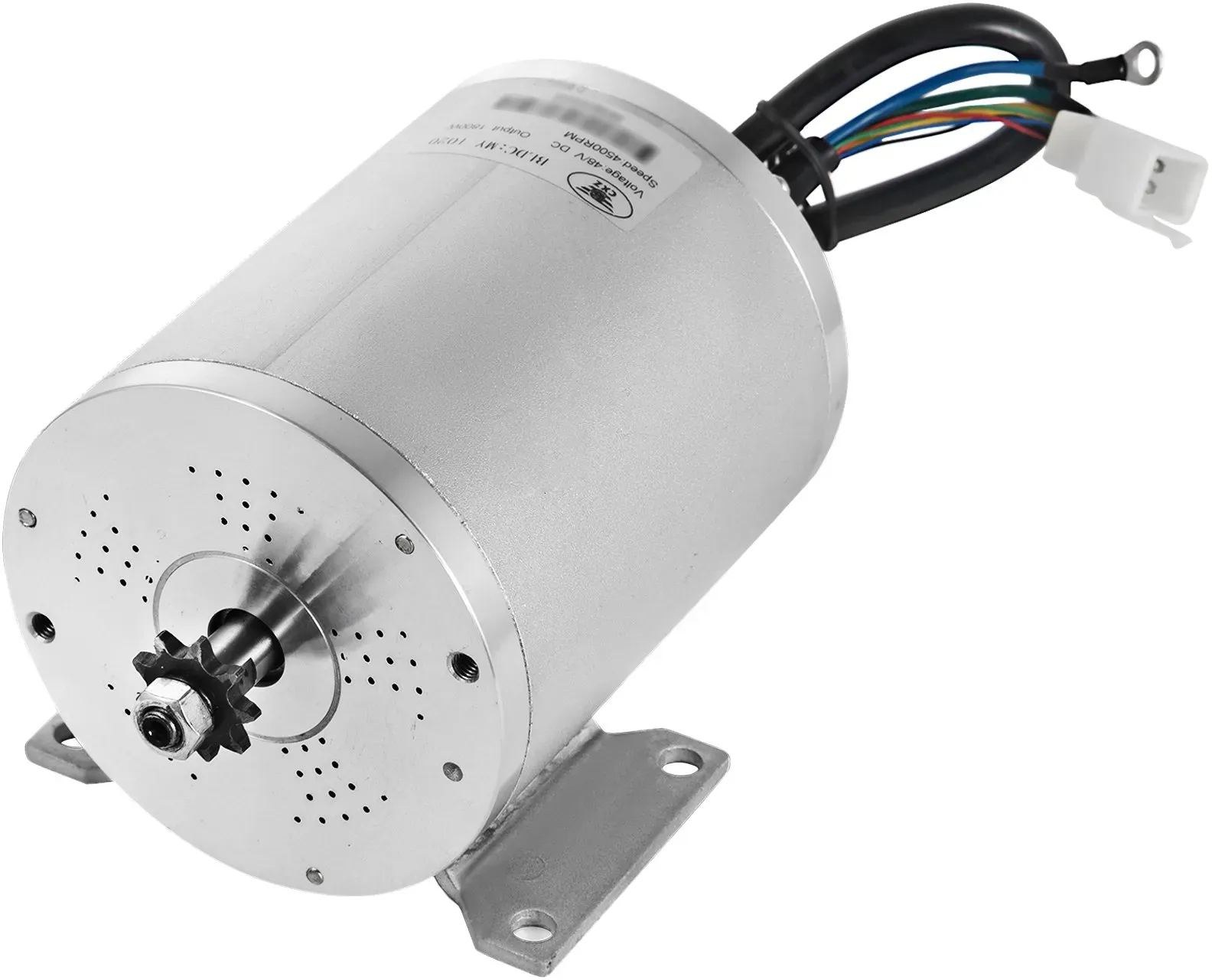 VEVOR Gleichstrommotor 48V Elektrischer Bürstenloser Gleichstrommotor 1800W Bürstenloser Elektromotor